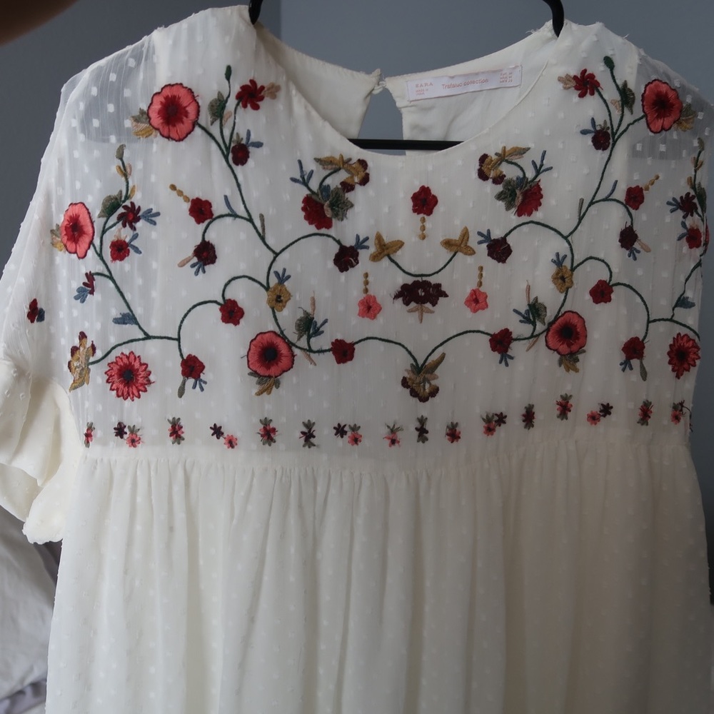 Zara floral romper-dress